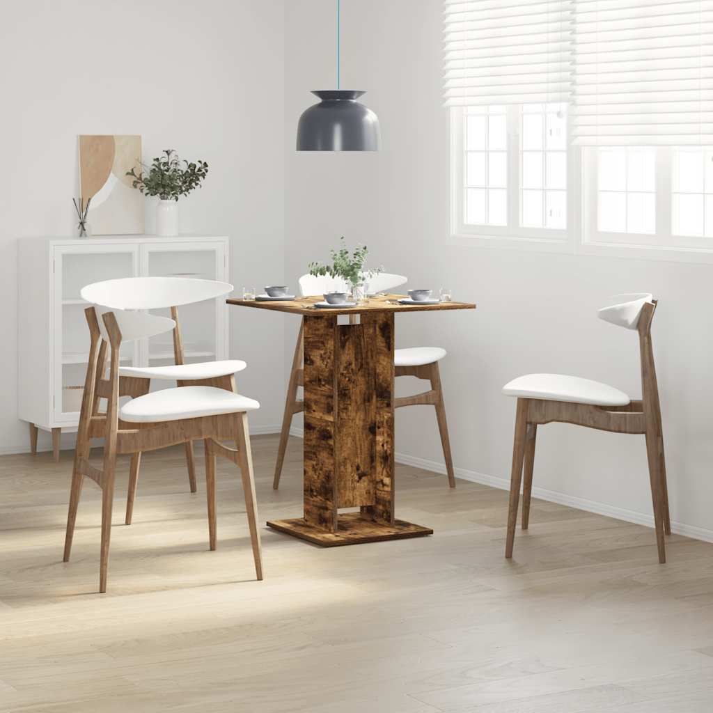 Bistro Table Smoked Oak 60x60x75 cm Engineered Wood